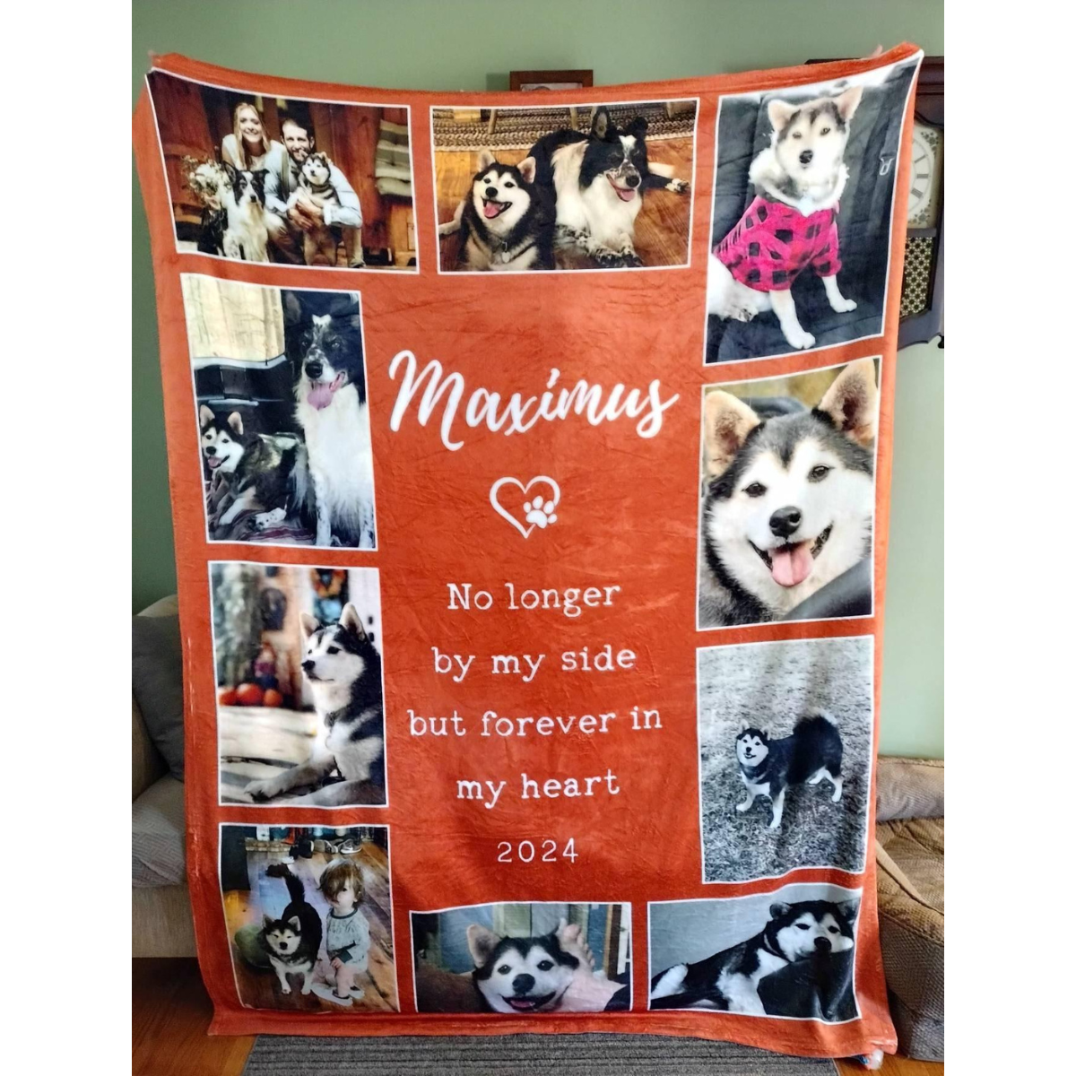 Personalized Photo Blanket, Photo Blanket with Text, Memorial Blanket, Friend Birthday Wedding Anniversary Couple Gift, Gift for Her Pet Blanket