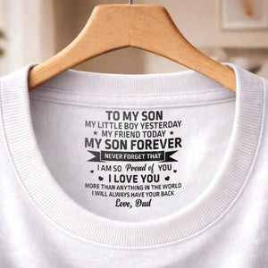 I Love You More Than Anything In The World - Personalized Neck Print T Shirt - Gift For Son, Daughter