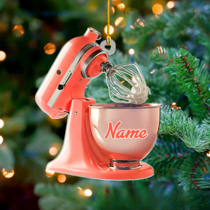 Personalized Baking Mixer Lights Christmas Ornament, Baker Gifts, Christmas Tree Ornament