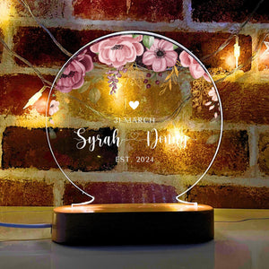 Personalized Night Light for Anniversary Gift - Custom Romantic LED Lamp with Photo & Message - Perfect Gift for Valentine s Day, Wedding
