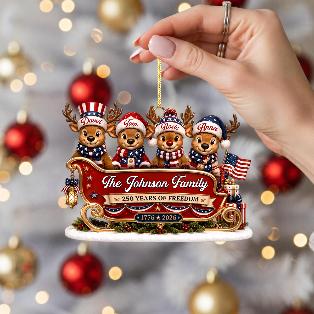 Christmas Begins At Home - Family Ornament - Real 3D Raised Ornament