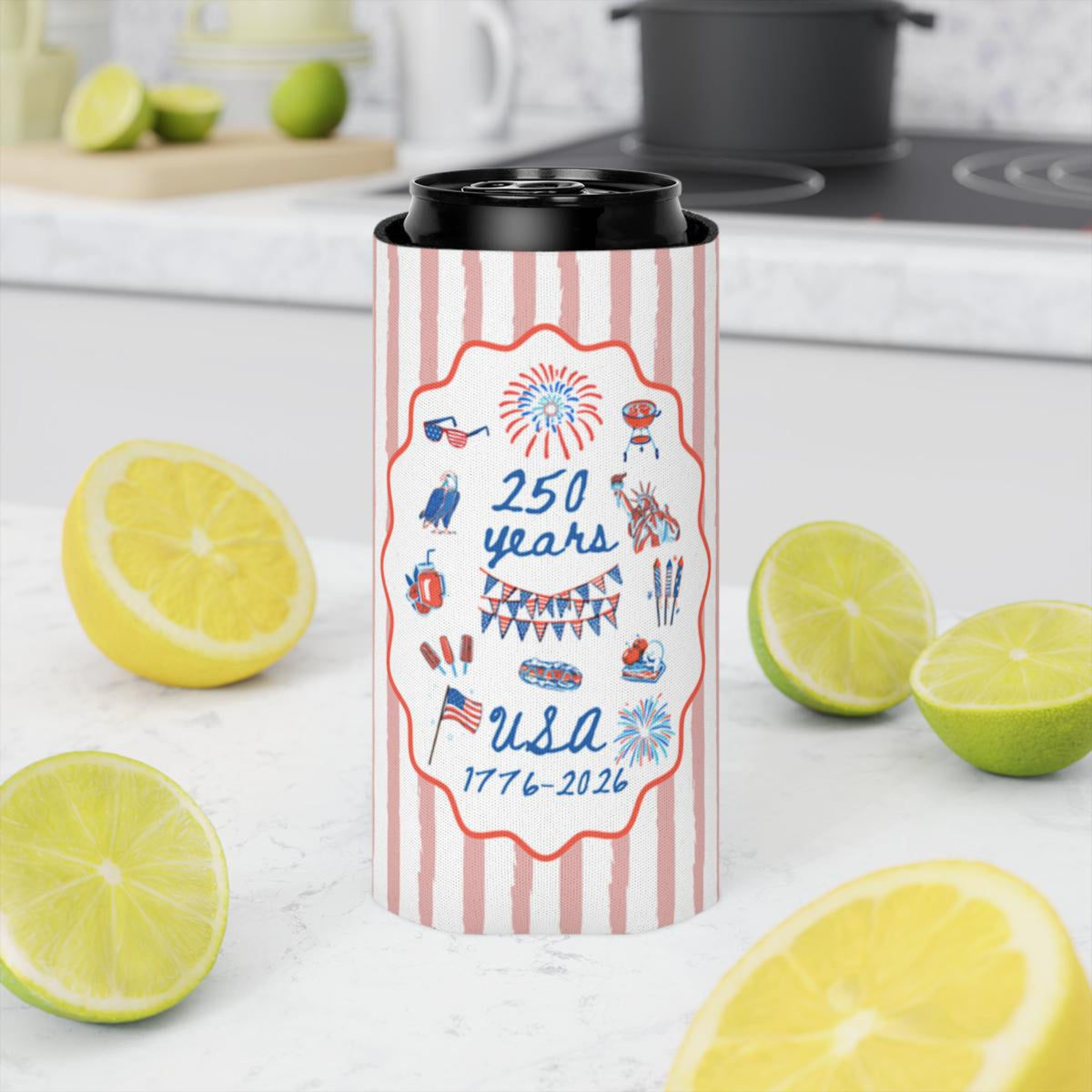 USA Can Cooler 4th of July Party Favors, 250th Anniversary America Party Decor, July 4th Decor Party Drinks, American Independence Day Gifts