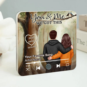 You & Me Custom Name - Personalized Music Fridge Magnet - Gift For Couple