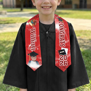 Preschool Kindergarten Graduation Custom Photo - Personalized Graduation Stole - Graduation Gift For Kid