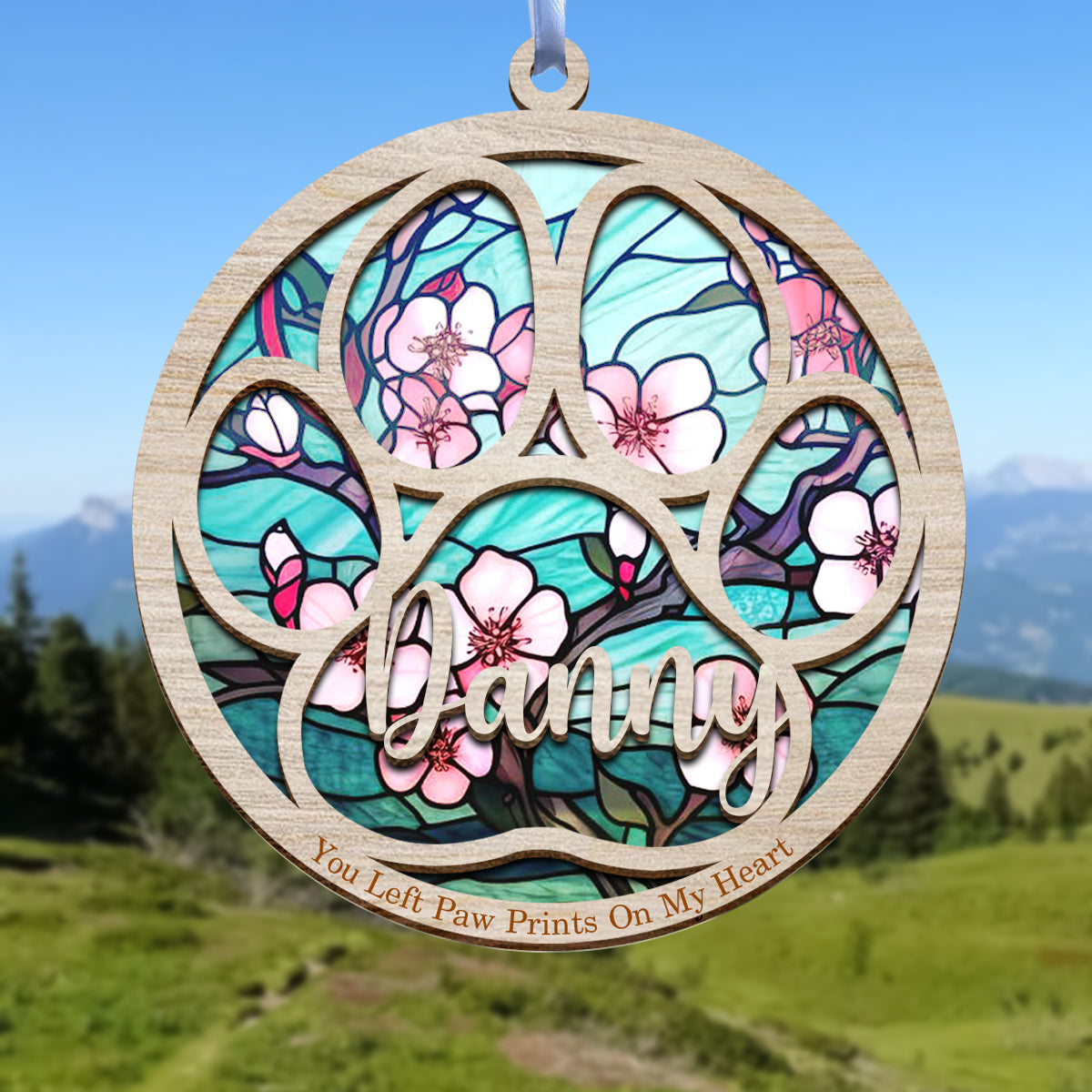 Suncatcher Paw Pet Memorial, Pet Remembrance, Loss of Pet Sympathy Gift