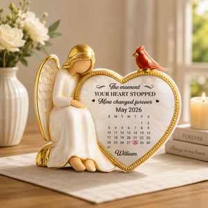 The Moment Your Heart Stopped Mine Changed Forever - Personalized Acrylic Block Plaque - Heartfelt Memorial Remembrance Keepsake