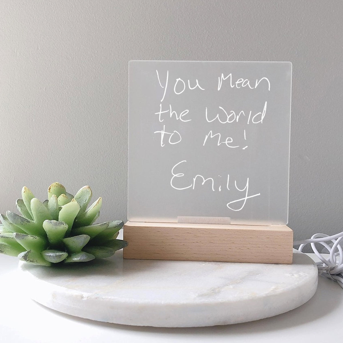 Custom Handwritten For Mom Acrylic Night Light, Personalized Handwriting 3D Acrylic Light, Mother's Day Gift for Mom or Grandma