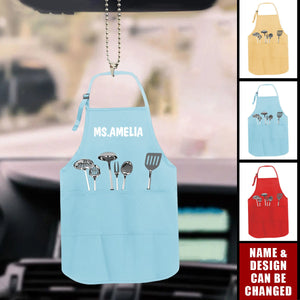 Lunch Lady Apron Custom Ornament - Personalized Shape Ornament - Christmas Gift For Cook