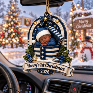 Baby USA Ornament - Real 3D Raised Ornament