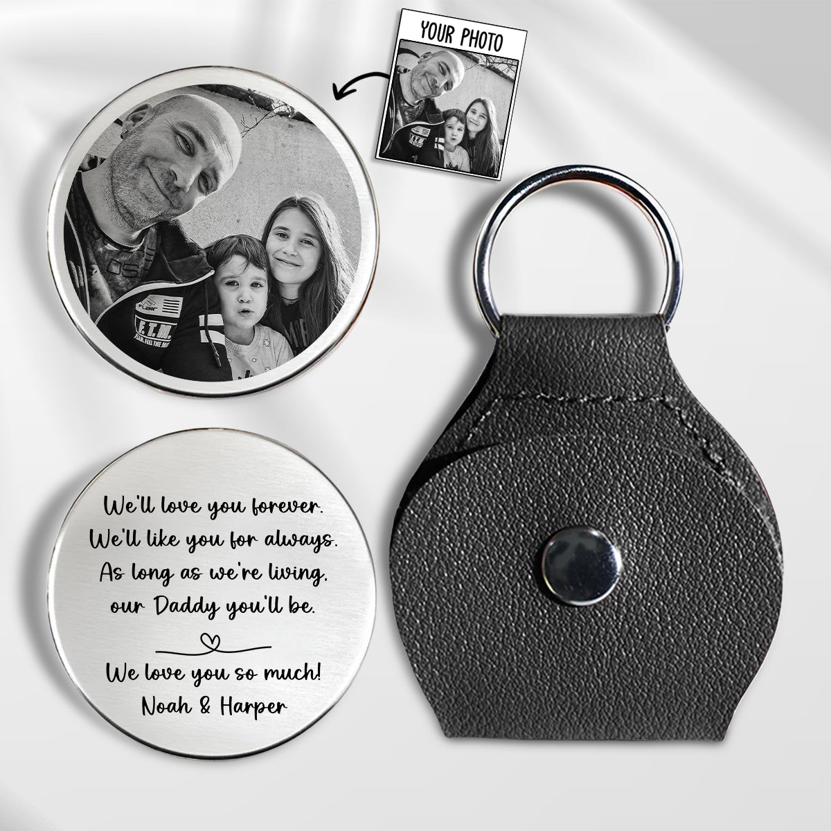 We Love You So Much - Personalized Pocket Hug - Memorial Gift For Mom, Dad, Grandpa & Grandma