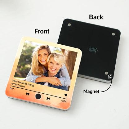Mother Daughter Captured Moments & Favorite Song - Personalized Music Fridge Magnet - Mother's Day Gift, Music Gift For Mom, Gift From Daughter