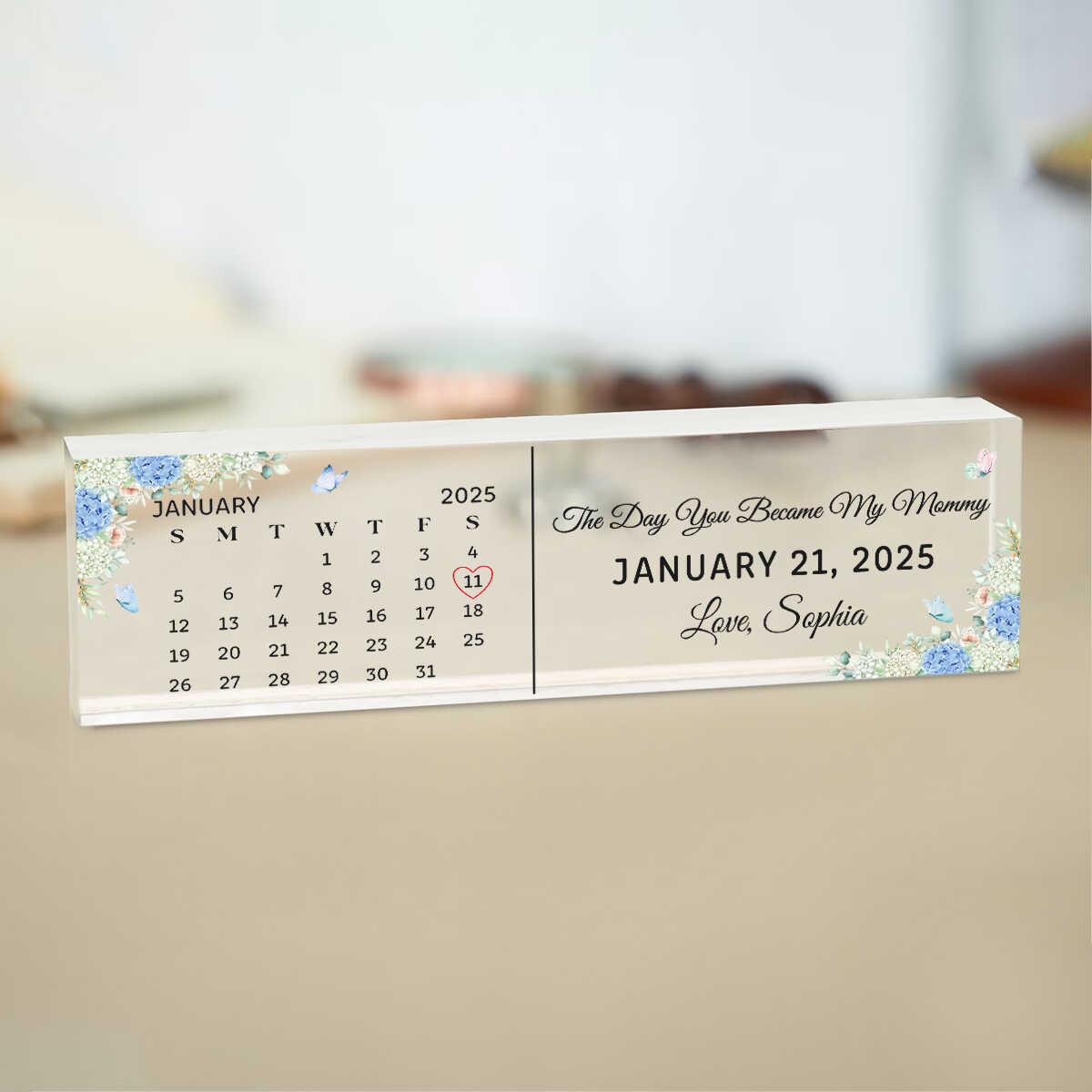 The Day You Became My Mommy - Personalized Name Plate - Gift For New Mom, Mother's Day, Birthday Gift