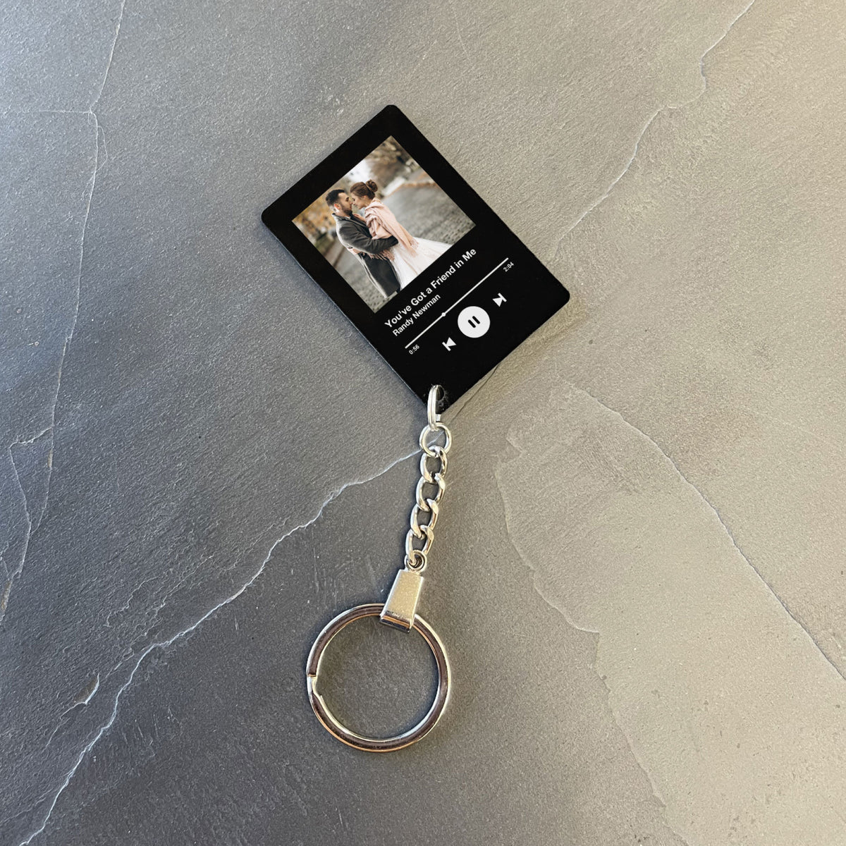 Custom Couple Photo/Song, Any Playlist, Photo and Music Gift, Music Prints, Personalized Acrylic Keychain