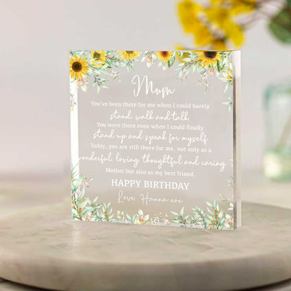 Mom Also As My Best Friend - Personalized Acrylic Plaque - Gift For Mom, Mother's Day, Birthday Gift