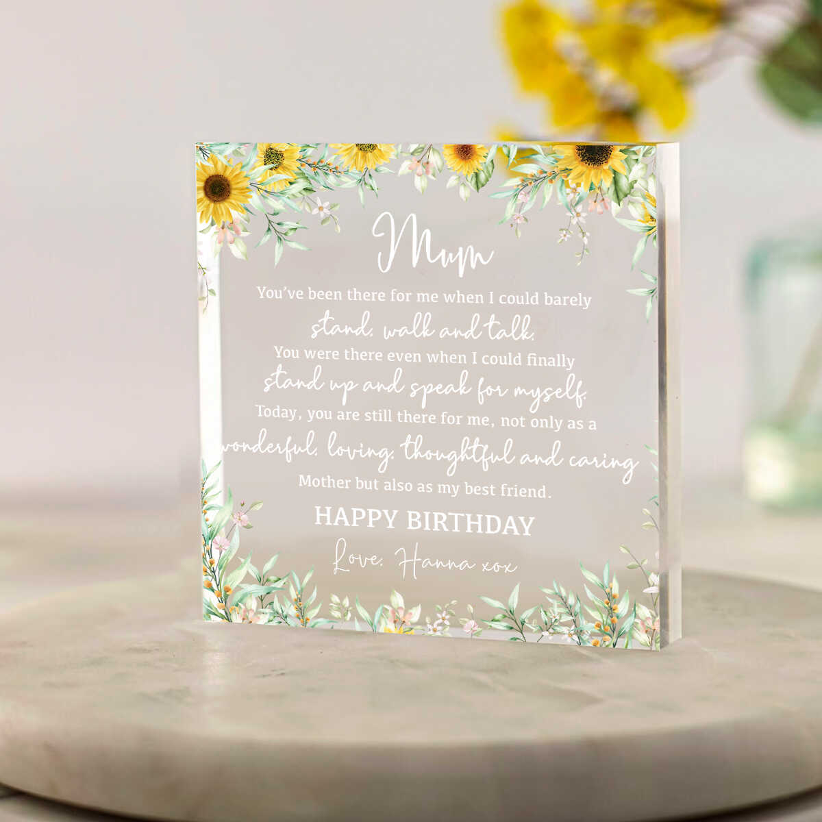 Mom Also As My Best Friend - Personalized Acrylic Plaque - Gift For Mom, Mother's Day, Birthday Gift