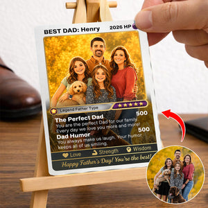 Legendary Father Type - Personalized Poke Card For Dad Father's Day