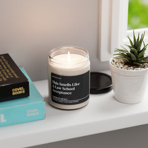 Custom Scented Candle, Smells Like A Law School Acceptance, Personalizable, Future Lawyer Gift, Law Student Gift, Lawyer, Future Attorney
