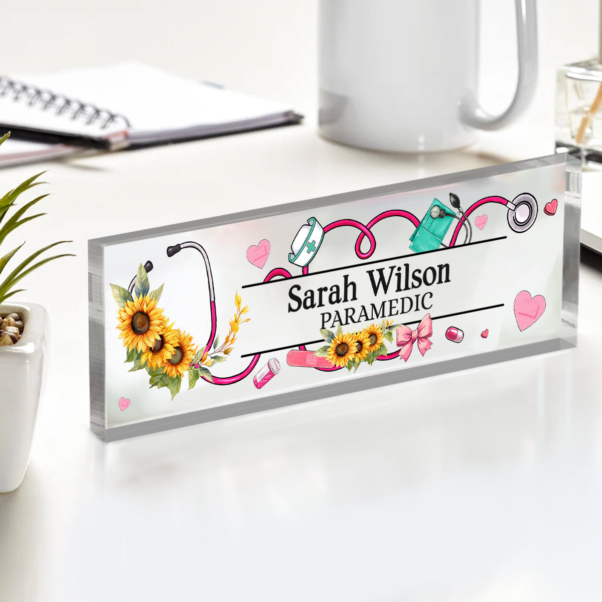 Custom Nurse Name Plate For Desk, Office Name Sign For RN, Medical Nurse Office Gift, Nursing School Graduation Gifts
