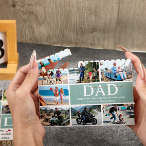 Personalized Photo Puzzle Blocks, Gift for Daddy, Custom Father's Day Gift, Adult DIY Building Set, Family Memory Wall Art