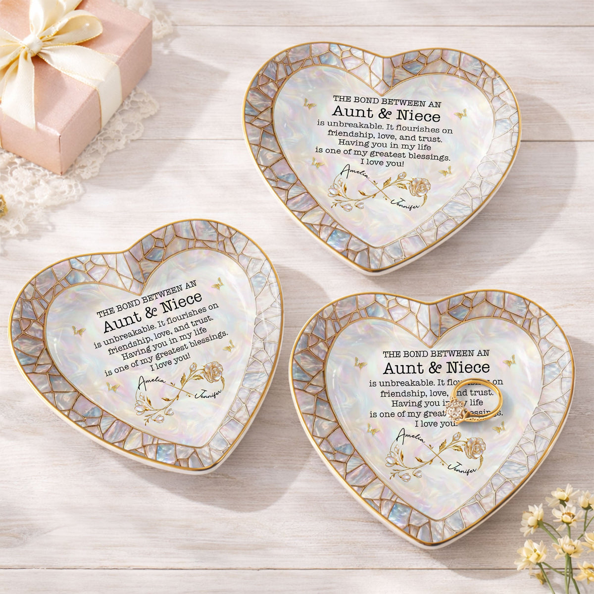 Having You In My Life Is My Greatest Blessing - Personalized Jewelry Dish - Gift For Aunt, Mother's Day Gift