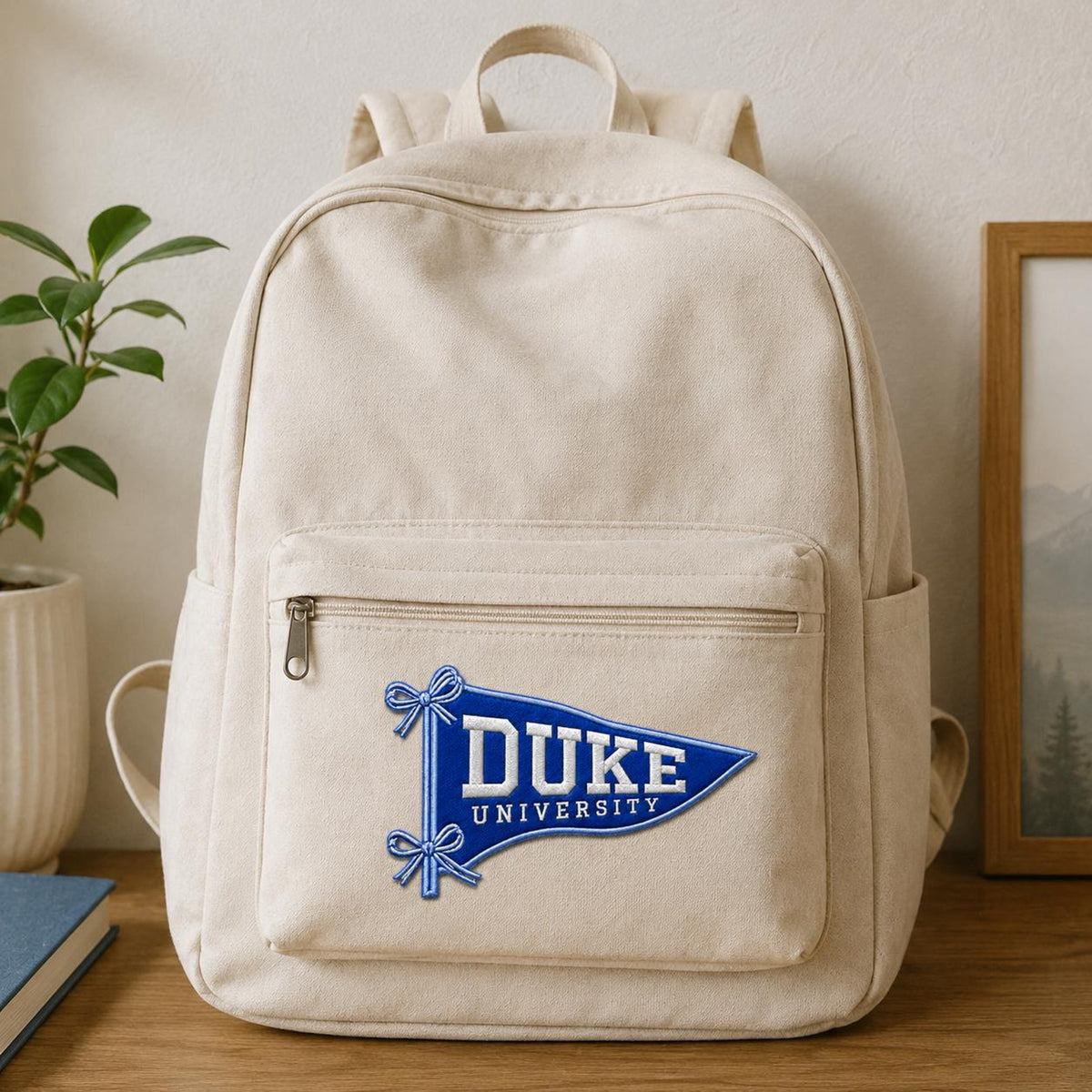 Embroidered College Pennant Patch, Custom School Name, University Pride Gift, Student Patch Keychain