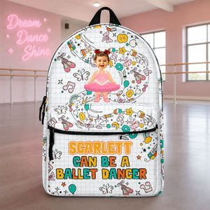 Custom Photo Kid Can Be Anything - Personalized Canvas Backpack
