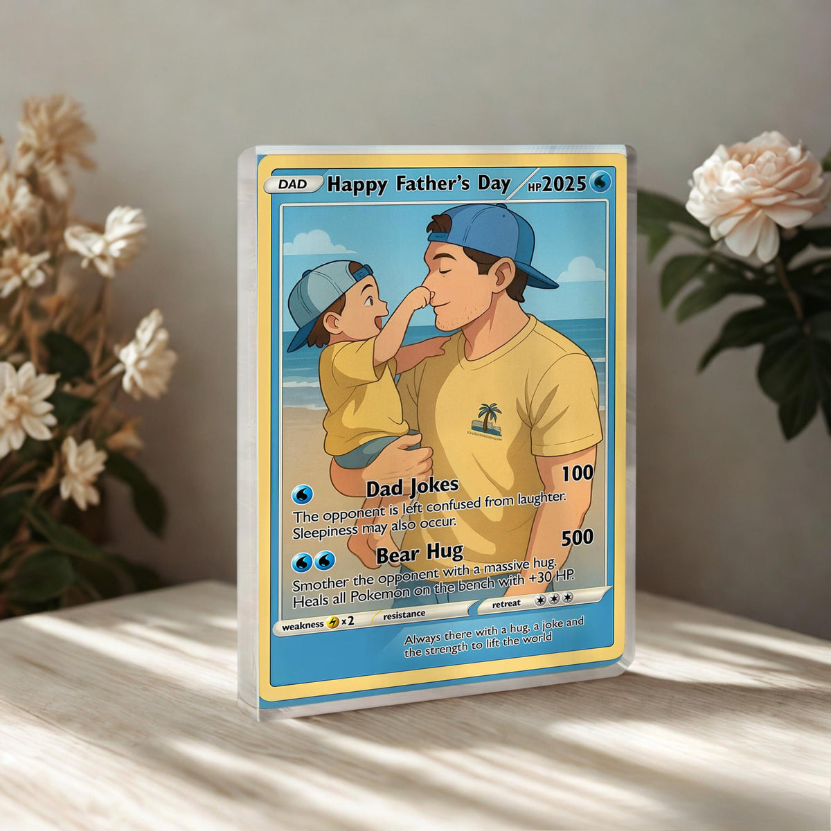 Personalized Father's Day Card Acrylic Block Plaque, Father's Day Gift from Daughter Son, Husband Card, Gift For Dad, Father's Day Gifts