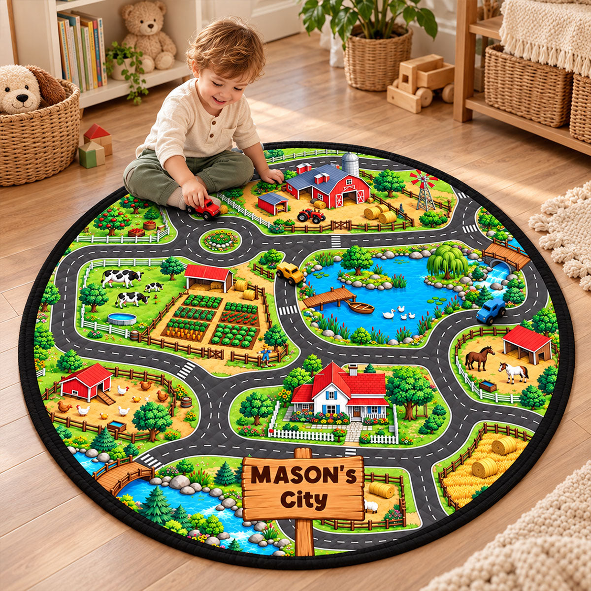 Car Racing Game - Personalized Quilted Mat