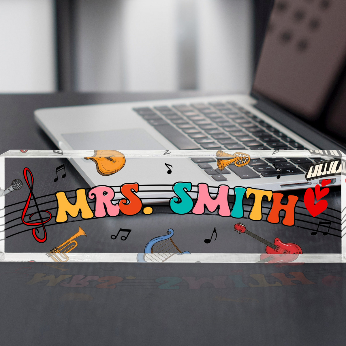 Music Teacher Sign, Personalized Teacher Name Sign, Music Teacher Gifts, Cute Classroom Decor, Teacher Desk Name Plate, Funny Teacher Plaque