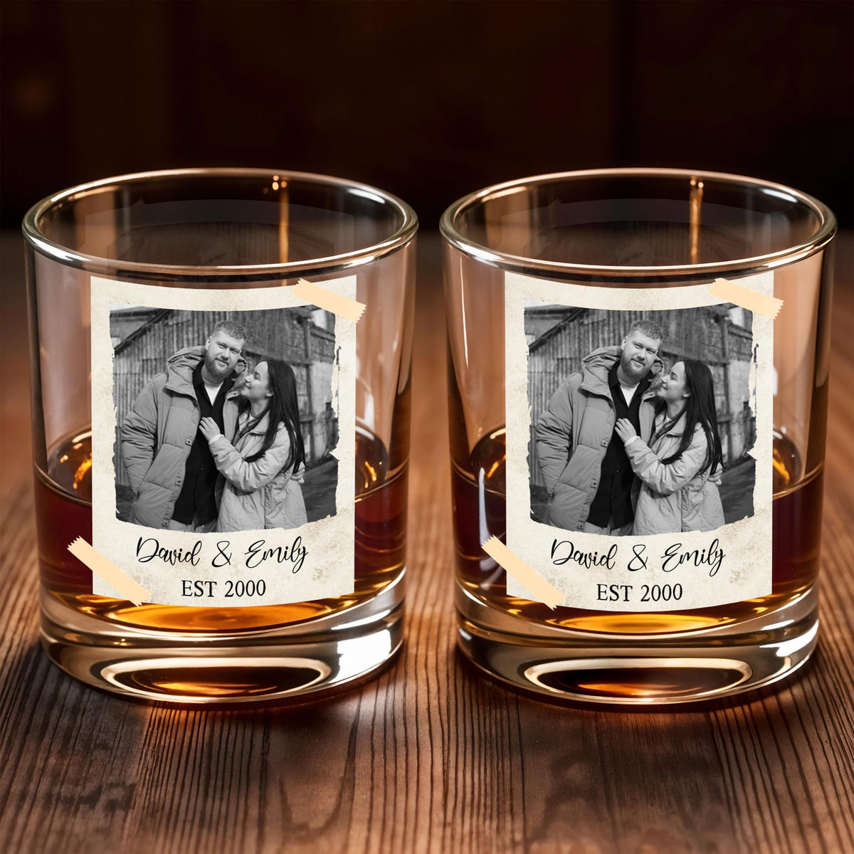 Capture Treasured Moments, Whiskey Glass, Gift for Couples