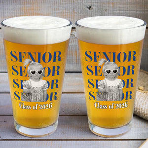 Senior 2026 Beer Glass, Class of 2026 Graduation Gift, Graduation Drinkware, Senior Night Cup