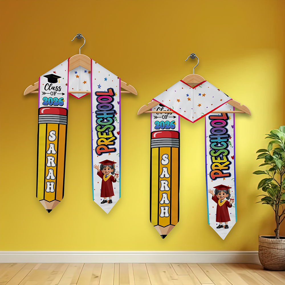 Preschool Kindergarten Graduation - Personalized Kid Graduation Stole - Graduation Gift For Kid