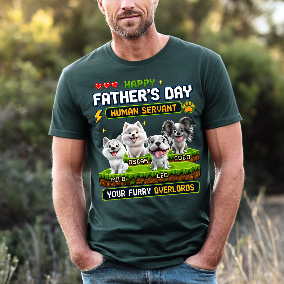Owned & Operated By Paws- Custom Unisex T-shirt, Hoodie - Personalized Father's Day Birthday Gifts For Dog Lovers
