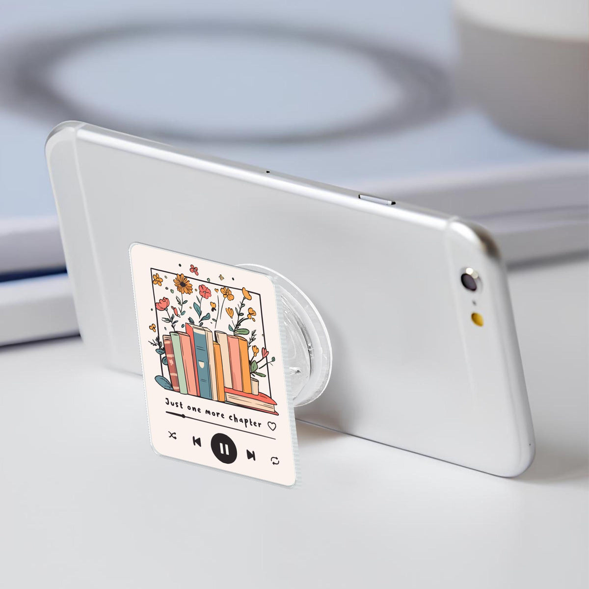 Just One More Chapter Phone Grip, Bookish Grips, Book Lover Popsocket, Phone Accessory, Bookish Accessory, Book Gift, Book Club Gift