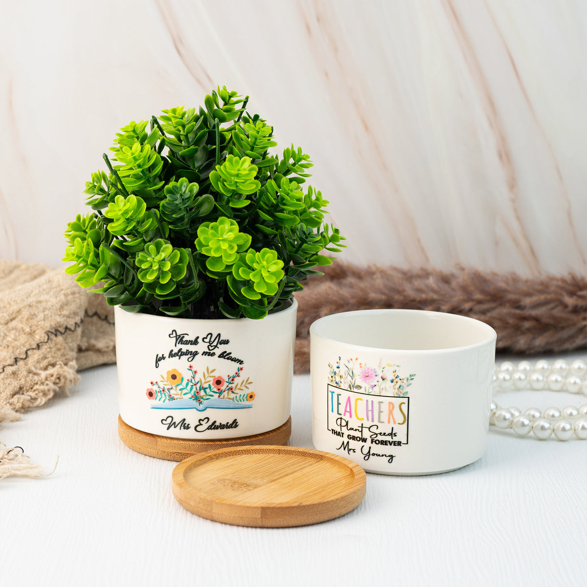 Custom Teacher Appreciation Gift,Thank You Teacher Plant Pot, Flower Pot for Teacher, End Of Year Gift, Thank You Gifts, Leaving School Gifts