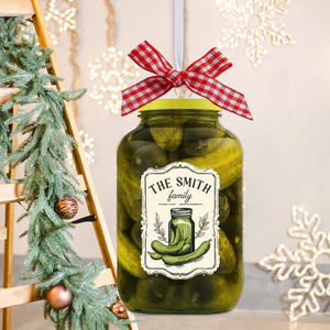 Custom Family Name Ornament, Family Ornament 2025, Family Pickle Ornament, Christmas Pickle Ornament, Funny Family Ornament, Family Keepsake