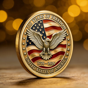 Best Dad Ever USA 250Th Anniversary - Personalized Metal Coin - Gift For Father, Patriotic Gift, Father's Day Gift