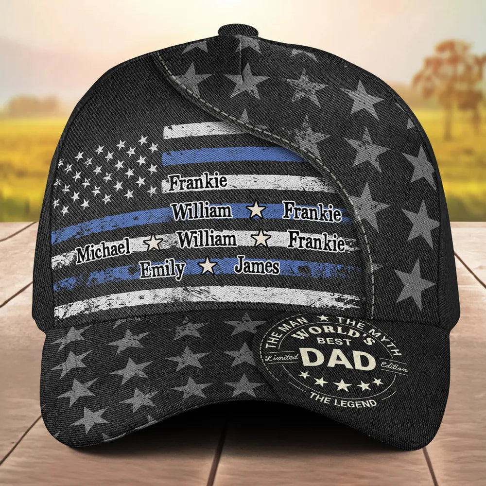 Dad The Man The Myth The Legend - Personalized Classic Cap - Gift For Dad, Father's Day, Birthday Gift