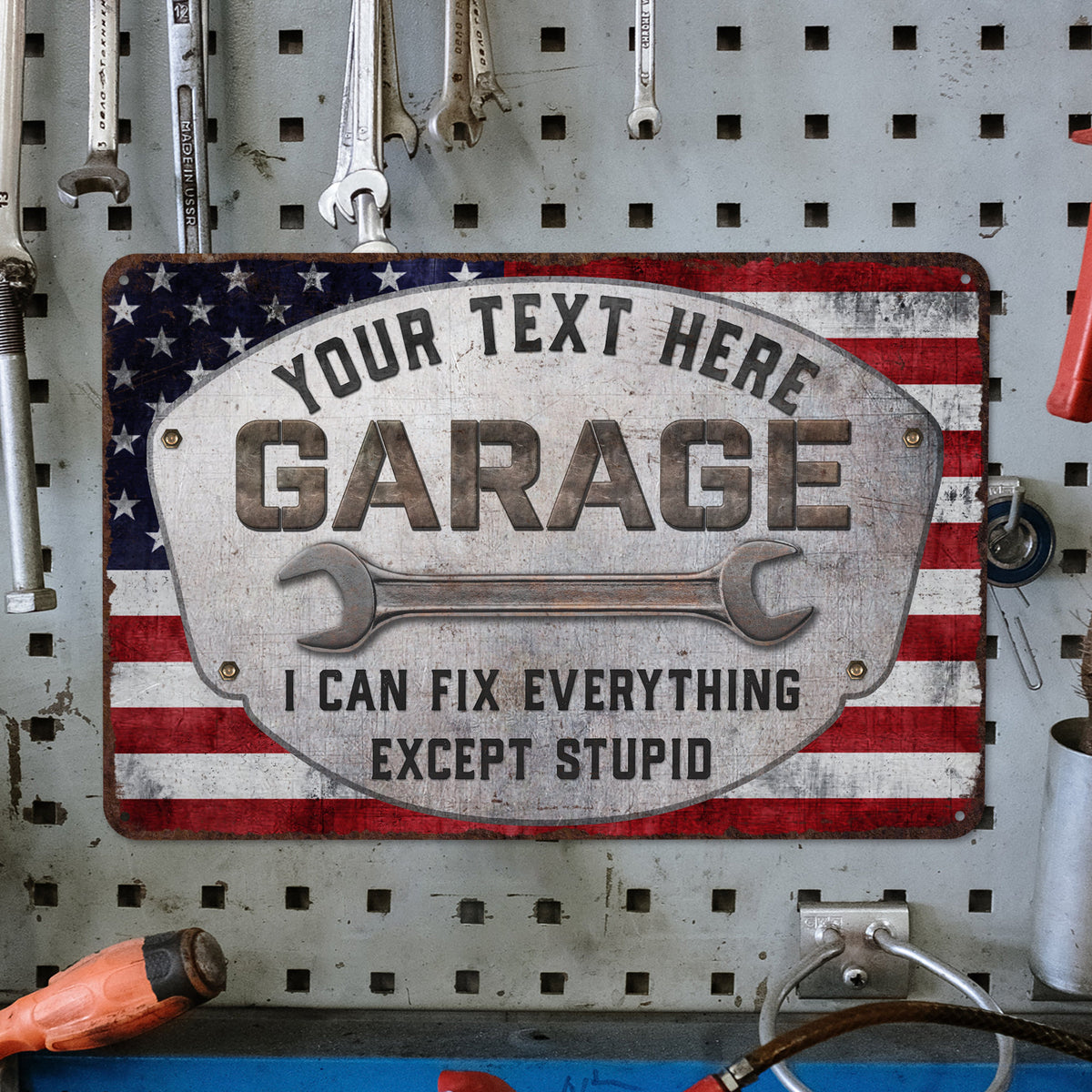 Personalized Garage Sign, Garage Decor, Workshop Sign, Custom Garage Sign, Father's Day Gift, Gifts for Dad, Gift for Him