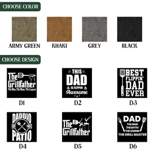 The Grillfather: The Man The Myth The Legend - Personalized Apron for Dad, Grandpa