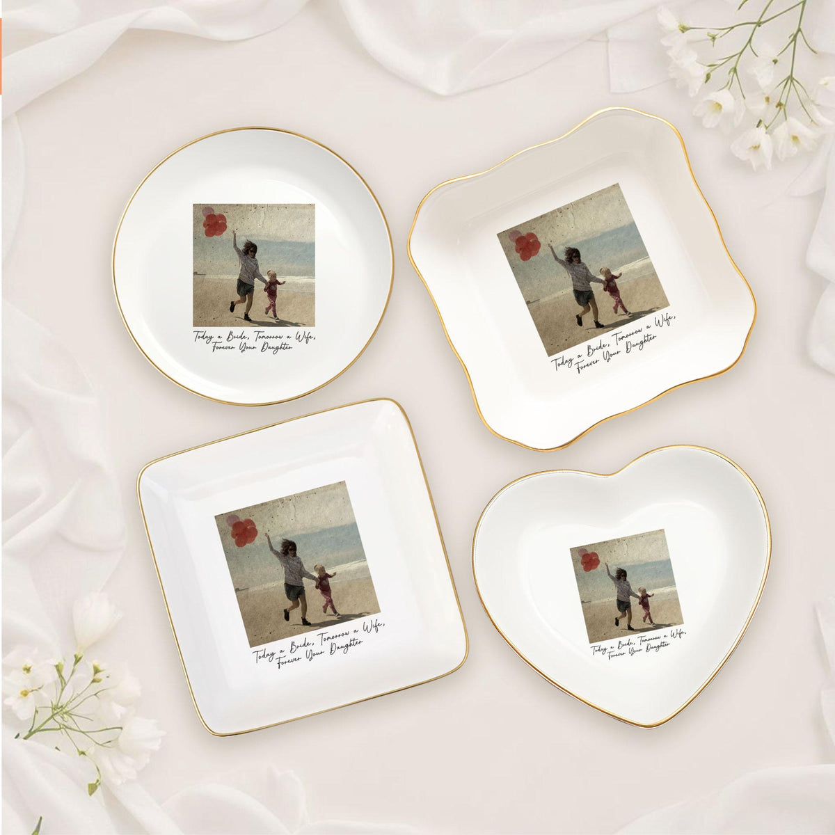 Bride Mom Gift for Mother of the Bride, Mother of the Bride Ring Dish Custom Photo Mom Gift from Bride, Gift Form Daughter Wedding Keepsake