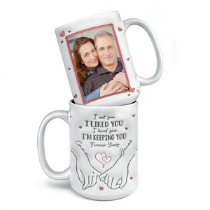 Custom Photo From Our First Kiss Till Our Last Breath - Personalized 3D Inflated Effect Printed Mug - Anniversary Gift For Couple