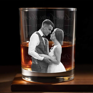 Loved You Then Love You Still Always Will With Hearts, Personalized Whiskey Glass, Gift For Spouse And Couples