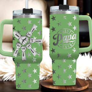 Best Dad Ever - Personalized 40oz Stainless Steel Tumbler - Gift For Dad, Father's Day Gift