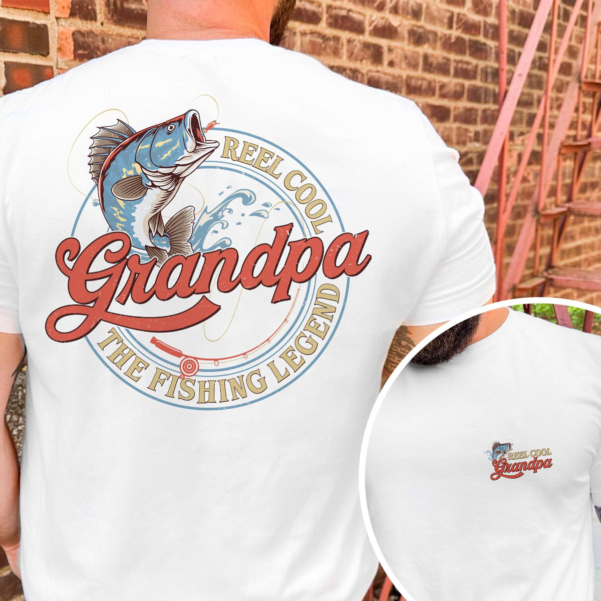 Reel Cool Grandpa Fishing Retro Shirt, Fishing Gift for Grandpa, Fishing Grandpa Funny Sweatshirt, Father's Day Gift, Gift for Papaw Dad