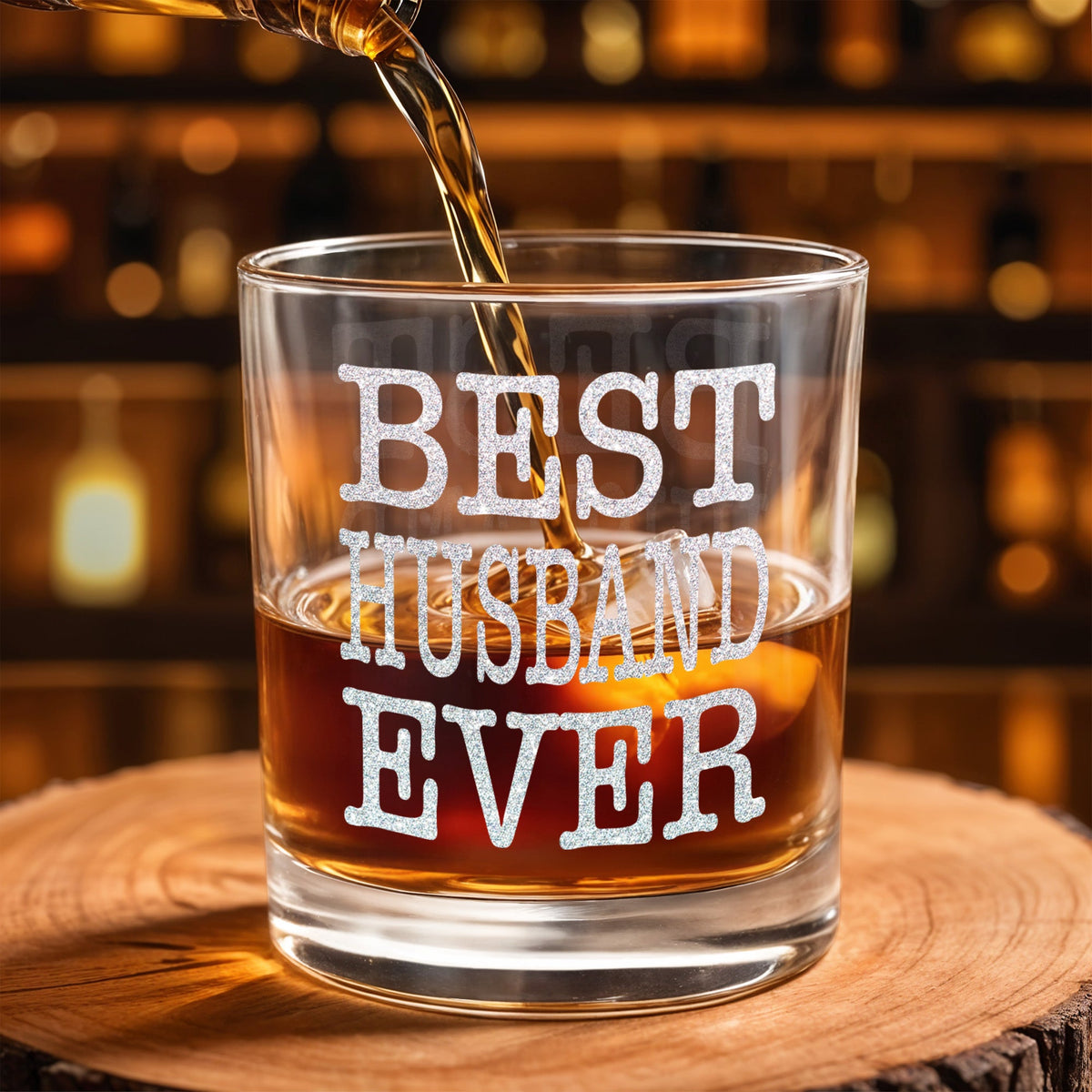 Best Husband Ever Whiskey Glass, Gift For Husband