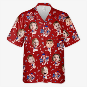 Dad Energy - Personalized Hawaiian Shirt - 4th Of July Gift, Independence Day Shirt, Gift For Dad, Papa