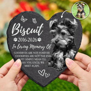 Personalized Photo Pet Memorial Stone: Engraved Dog Remembrance Gift