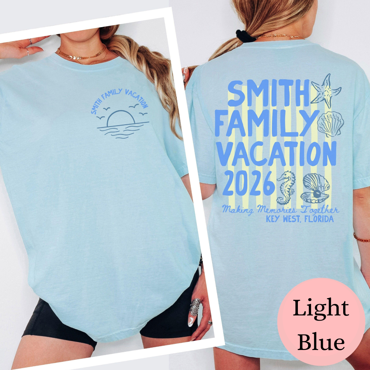 Custom Beach 2026 Family Vacation Shirt, Matching Summer Vacation Tee Comfort Colors Tee Family Beach Trip Shirt, Island Tropical Family Tee