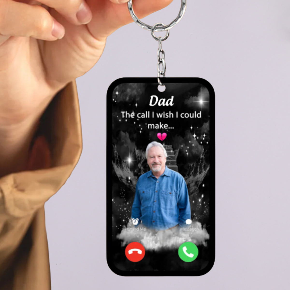 The Call I Wish I Could Make Custom Photo - Personalized Acrylic Keychain - Memorial Gift